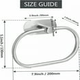 thumbnail image 5 of LAMIRO Self Adhesive Towel Ring Brushed Nickel,Oval Shaped Modern Hand Towel Holder,Stainless Steel Adhesive Hand Towel Hanger for Bathroom & Kitchen Wall Mount (No Drilling), 5 of 5