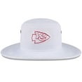 thumbnail image 2 of Men's New Era White Kansas City Chiefs 2024 NFL Training Camp Panama Bucket Hat, 2 of 4