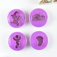 thumbnail image 4 of Billuyoard 4 piezas de doble cara molde herramienta para hornear rebanador Fondant pastel repujado molde DIY impresión sello fiesta Bar Herramientas y accesorios para hornear, 4 of 6