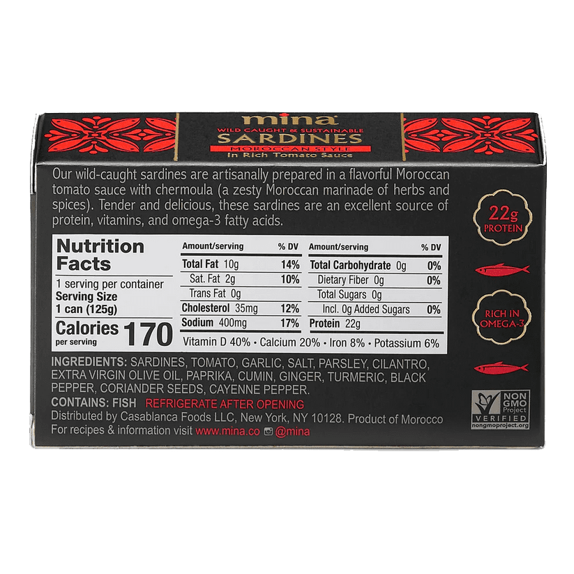 (Pack of 12) MINA Sardines in Morning Tomato Sauce 4.4 Oz