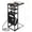 Black, variant on C Shaped End Table with Charging Station, 28"(H) 3-Tier C Table with Storage Bag, Under Couch Table C-Shaped End Table with Storage Shelves and Bag for Living Room, Bedroom, or Office