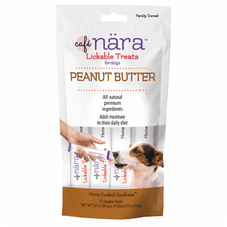 Café Nara Peanut Butter Flavored Lickable Treats for Dogs - Pack of 12