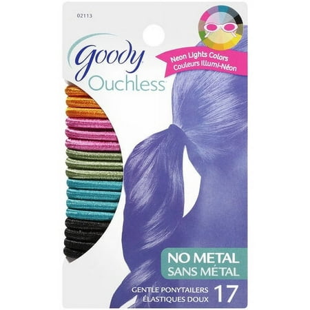 GOODY - Ouchless Neon Lghts No Metal Elastics 4mm - 17 Count