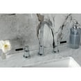 thumbnail image 4 of Kingston Brass KS8921DKL Kaiser Two-Handle 3-Hole Deck Mount Widespread Bathroom Faucet with Brass Pop-Up in Polished Chrome, 4 of 8