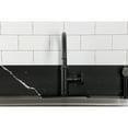 thumbnail image 5 of Kingston Brass KSD2430RNX Ostro Single-Handle 2-Hole Deck Mount Kitchen Faucet in Matte Black, 5 of 7