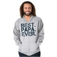 thumbnail image 4 of Best Papa Ever Worlds Greatest Father Zip Hoodie Sweatshirt Men Brisco Brands L, 4 of 5
