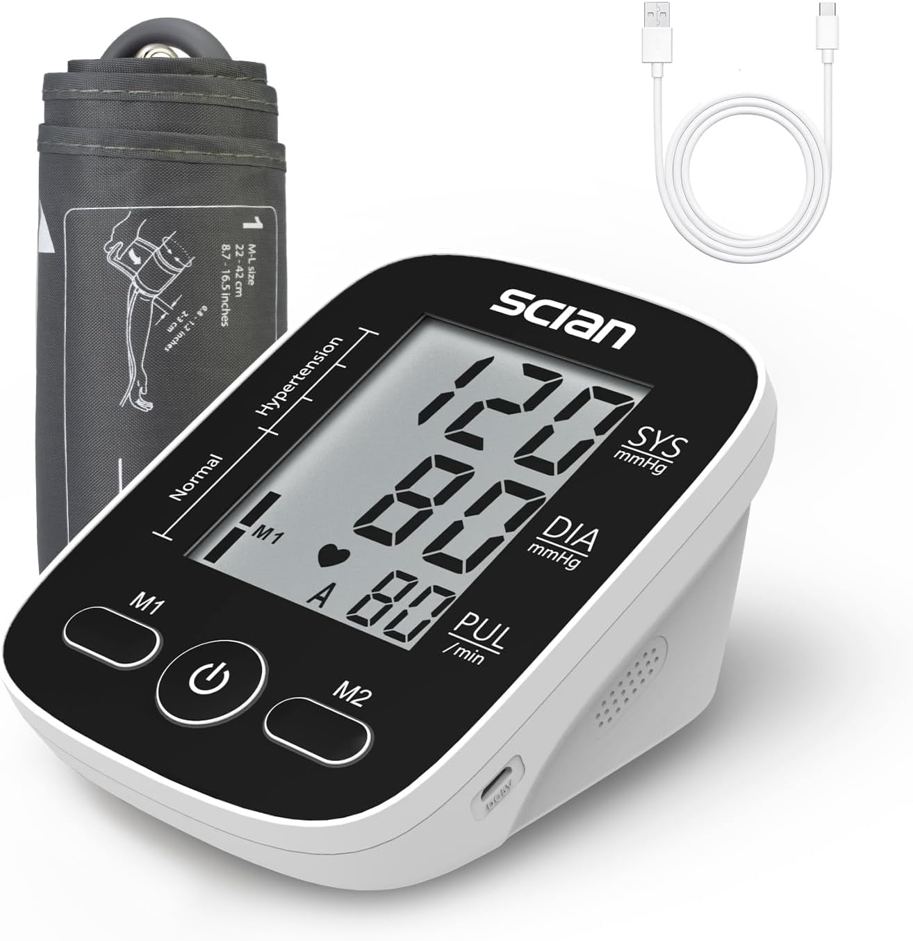 Scian Blood Pressure Monitor Upper Arm Automatic Digital BP Cuff Gauge Machine