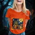 thumbnail image 5 of Ahadesign Halloween Pumpkin Costume for Women Plus Size Halloween Shirts for Women Pumpkin Graphic Tshirt Oversized Fall Casual Tee Tops (Orange,XXL), 5 of 9