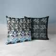 thumbnail image 2 of Papillon Paradise Indoor/Outdoor Pillow with Removable Cover in Black 26x26, 2 of 6