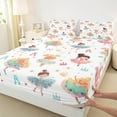 thumbnail image 3 of Manfei Cartoon Princess 4pcs Bed Sheets,Ballet Girl King Sheets,Dance Theme Super Cozy Sheet Set,Breathable Kawaii Room Decor, 3 of 7
