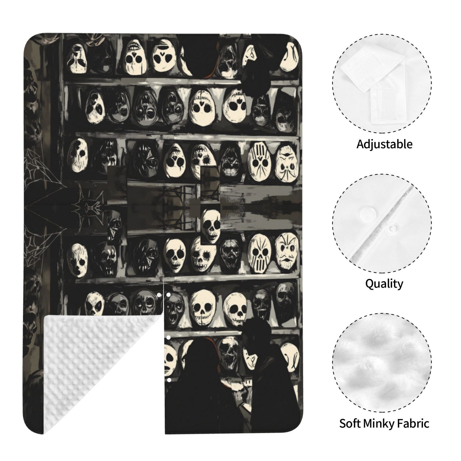 Car Seat Cover Baby - Halloween Mask Wall (2) Breathable Infant Car Seat Cover for Baby Carseat, Lightweight Comfort Baby Essentials Must Haves Newborn Stuff for Girl Boy