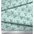 thumbnail image 3 of Soimoi Green Cotton Duck Fabric Artistic Leaf & Floral Printed Fabric 1 Yard 42 Inch Wide, 3 of 3