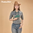 thumbnail image 6 of Montana West Women's Wallets RFID Embossed Floral Trifold Wallet, Turquoise, 6 of 6