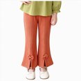 thumbnail image 3 of WXFAZCVU Baby Girl Pants Ribbed Knit Flared Trousers Slim Teen Trendy Cute Bell Bottoms Size 0-1 Years, 3 of 4