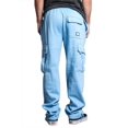 thumbnail image 3 of G-Style USA Men's Solid Fleece Cargo Pants DFP2 - Sky Blue - Medium, 3 of 5