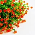 thumbnail image 3 of MAMOWEAR 6Pcs Artificial Flowers, Fake Outdoor Flowers UV Resistant, Lifelike Plastic Flowers for Indoor Outdoors Home Office Garden Wedding Sidewalk Trim Christmas Decorations(Orange), 3 of 7