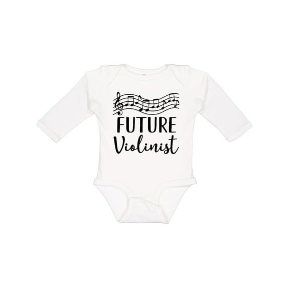Inktastic Future Violin Player Violinist Boys or Girls Long Sleeve Baby Bodysuit