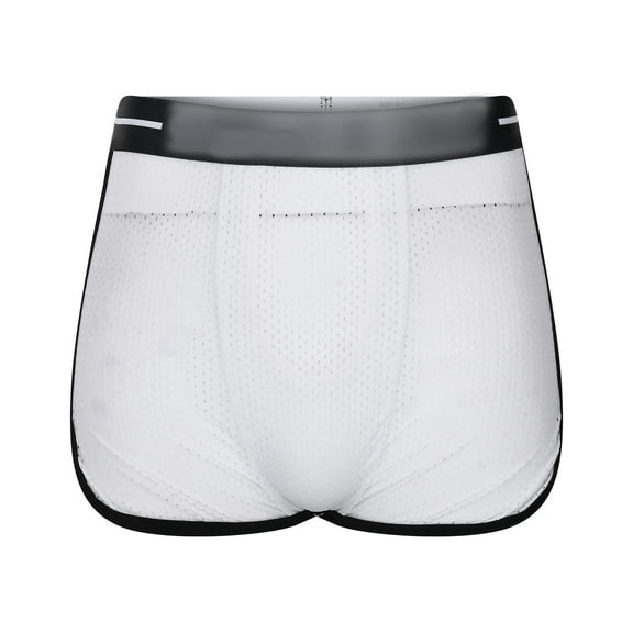 IWRICH Underwear for Men Mesh Loose Boxer Briefs Ice Silk Enhancing Pouch Shorts White XL
