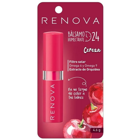 Bálsamo para labios Renova humectante cereza 4.6 g
