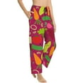 thumbnail image 2 of Naloa Cartoon Vegetables Print Women’s Ultra-Soft Comfy Pajama Lounge Pants with Pockets & Drawstring, 2 of 8