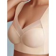 thumbnail image 3 of Sujetador Sin Aros De Malla En Contraste, Cómodo Y Transpirable Push Up Tank Bra, Lencería Y Ropa Interior Para Mujer, 3 of 4