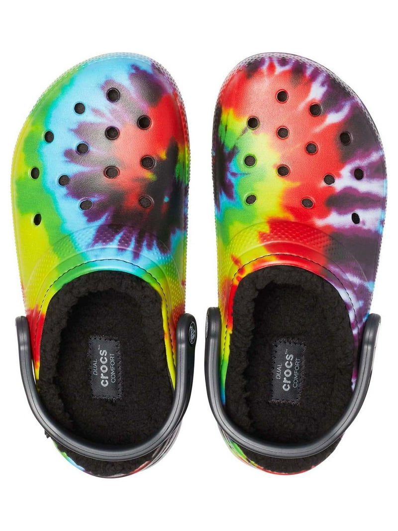 Free Shipping! Crocs Unisex Classic Lined Tie Dye Clog Timeless