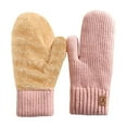 thumbnail image 2 of Outfmvch Womens Gloves Women's Winter Gloves Warm Lining - Cozy Wool Knit Thick Gloves Mittens Woman Winter Gloves Pink 1 One Size, 2 of 4