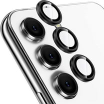 ELEHOLD for Samsung Galaxy S23/S23 Plus Luxury Camera Lens Protectors Cover, Individual Lens Protectors, Anti-Scratch Tempered Glass with Aluminum Edging Case-Friendly,Black