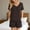Black, variant on Goodtrade8 Pajama Sets for Women with Pocket Petite V-Neck Casual Sleepwear Printed Short Sleeve Pajamas for Women