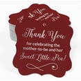 thumbnail image 2 of Inkdotpot Real Silver Foil Bracket Shape Paper Hang Tags Thank You For Celebrating The Mother To Be Baby Shower Favor Tags Pack Of 50, 2 of 7