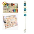 thumbnail image 1 of Montessori Busy Board DIY Accessories Busy Board Material Activity Board Abacus Blue, 1 of 8