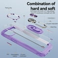 thumbnail image 2 of Allytech Clear Case for iPhone 15 Plus, Slim Case with Metal Ring Kickstand, Armor Lens Protection Shockproof Anti-Fingerprint Soft TPU Frame + Hard PC Back Protective Case - Purple, 2 of 7