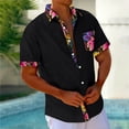 thumbnail image 2 of Hawaiian Shirt For Men, Men's Vintage Button Down Bowling Shirts Short Sleeve Summer Beach Shirt 2XL, 2 of 5