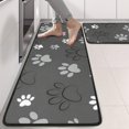 thumbnail image 2 of Kitchen Rugs Sets Of 2,Grey Dog Paw Footprint Anti Fatigue Kitchen Mat Rugs Non Slip Washable,Decorative Kitchen Floor Mats for Kitchen,Sink,Laundry,17"x47"+17"x47", 2 of 5