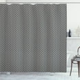 thumbnail image 1 of Abstract Shower Curtain, Checkerboard Texture Inspired Modern Monochrome Print with Circular Modules, Fabric Bathroom Set with Hooks, 69W X 75L Inches Long, Black and White, by Ambesonne, 1 of 3