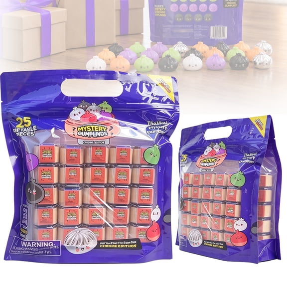 25 Count Extra Mini Dumplings Extra Mini Mystery Dumpling Set extra mini 25 pack of dumplings 25-Count Extra Mini Dumplings Squeeze for Halloween Class Treats and Party Supplies