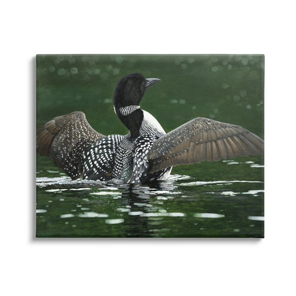Stupell Industries Goose Spreading Wings Animals & Insects Photography Gallery Wrapped Canvas Print Wall Art, 20 x 16