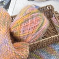 thumbnail image 4 of Xiao Hua Hilo de crochet de colores mixtos, hilo de 150 g - 4 hebras, chal de bufanda tejido DIY con ganchos de crochet de algodón suave, manta y funda de cojín, accesorios para el hogar, estilo 18, 4 of 5