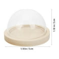 thumbnail image 3 of Set of 2 Small Glass Dome Display Cases with Wooden Bases, Clear Glass Display Covers for Collectibles, Decor, and Keepsakes, 3 of 4
