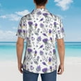 thumbnail image 5 of Cauagu Lavender Bicycle Print Hawaiian Shirt for Men,Casual Short Sleeve Button Down Shirts Summer Beach Men's Regular-Fit Short-Sleeve Print Shirt -XX-Large, 5 of 6