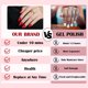thumbnail image 5 of Uñas Postizas Jofay Fashion Cortas Almendra Rojo Cereza 32 Piezas, 5 of 6