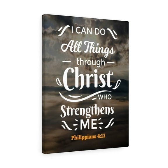 Scripture Walls  I Can Do Philippians 4:13 Bible Verse Canvas Christian Wall Art Ready to Hang Unframed