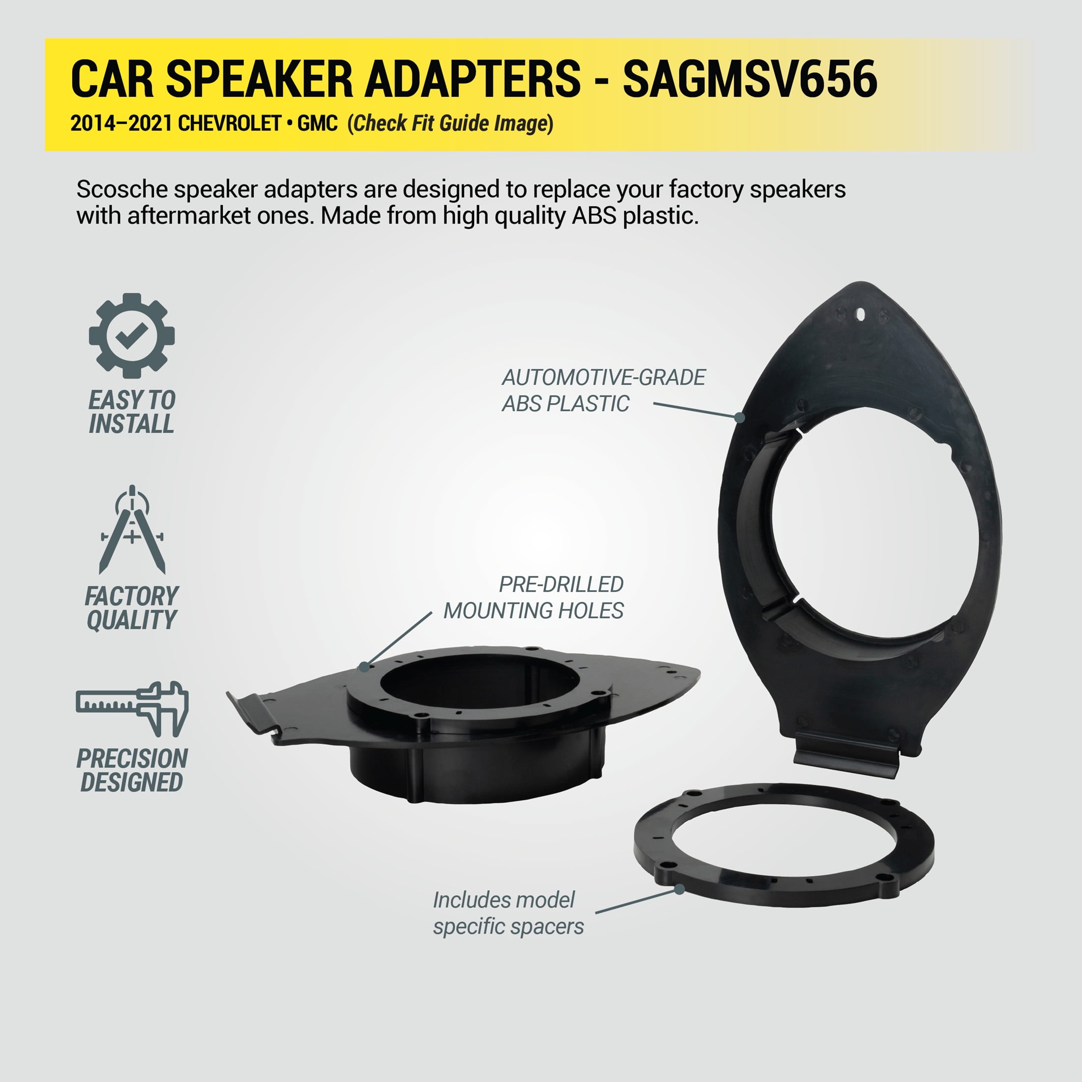 SCOSCHE SAGMSV656 2013 and up Chevrolet Silverado Front Speaker