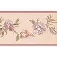 thumbnail image 1 of Concord Wallcoverings Wallpaper Border Floral Vine Pattern Flowers Leaves Roses Daisies for Bedroom Living Room, Pink Beige Green Yellow, 7 Inches by 15 Feet 51306040, 1 of 4