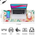 thumbnail image 5 of Long Mouse Pads for Desk,Pioneer Flower Floral Print Pattern Desk Mats on Top Of Desks, Desk Mouse Pad Extra Large with 3mm Non-Slip Base and Stitched Edge for Gaming,Office,Work,Home 31.5"x11.8", 5 of 6