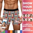 thumbnail image 2 of KHONTS Men's Personalized Boxers Husband Boyfriend Funny Boxers DIY Valentine's Day Birthday for Him Grey S, 2 of 8