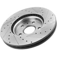 thumbnail image 5 of Afa Motors Brake Pads and Rotors E-Coated Slotted Drilled Design fits Buick Allure Lacrosse Regal,Chevrolet Malibu Impala Equinox,Saab 9-5,GMC Terrain With Brake Kit Ceramic Pads -Front, 5 of 6