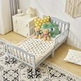 thumbnail image 5 of Ktaxon Children Wood Toddler Bed Baby Kids Bedroom Bedframe Gray, 5 of 14