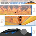 thumbnail image 5 of EAGLE PEAK 10 x 10 ft Pop Up Canopy Tent Instant Outdoor Canopy Straight Leg Shelter with Adjustable Height and Wheeled Carrying Bag(Flame), 5 of 11