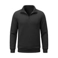 thumbnail image 4 of Awdenio Men Clothing Quarter Pullover Sweaters Casual Stand Collar Sweatshirt Long Sleeve, Business Dress, 4 of 7